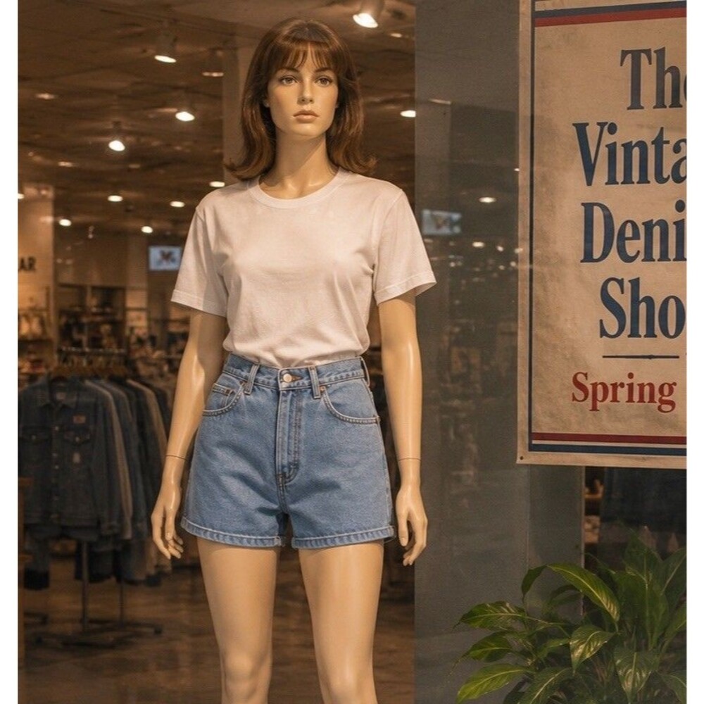1995 Levi's 950 Relaxed Fit Jean Shorts Women Size 7 Orange Tab Made In USA Jort